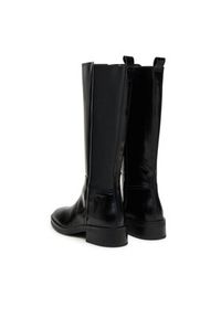 TOMMY HILFIGER - Tommy Hilfiger Kozaki Th Minimal Abrasivato Long Boot FW0FW08979 Czarny. Kolor: czarny. Materiał: skóra #5