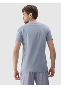 4f - 4F T-shirt regular z nadrukiem męski - szary 3XL. Okazja: na co dzień. Kolor: szary. Materiał: dzianina, jersey, bawełna. Długość rękawa: krótki rękaw. Długość: krótkie. Wzór: nadruk. Styl: casual, klasyczny, sportowy #2