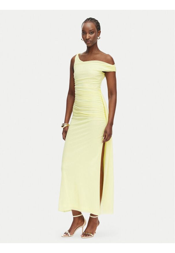 BARDOT - Bardot Sukienka wieczorowa Layana 60513DB Żółty Slim Fit. Kolor: żółty. Materiał: syntetyk. Styl: wizytowy