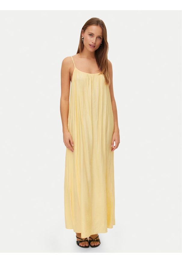 Vero Moda Sukienka letnia Vira 10340738 Żółty Relaxed Fit. Kolor: żółty. Materiał: wiskoza. Sezon: lato