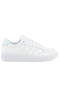 Adidas - Buty adidas Nova Court Lifestyle Vegan GX1760 - białe. Okazja: na co dzień. Zapięcie: pasek. Kolor: biały. Materiał: skóra, syntetyk. Szerokość cholewki: normalna. Wzór: paski. Sport: tenis