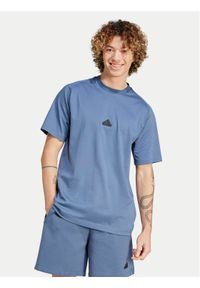 Adidas - adidas T-Shirt Z.N.E. IR5234 Niebieski Loose Fit. Kolor: niebieski. Materiał: bawełna #1