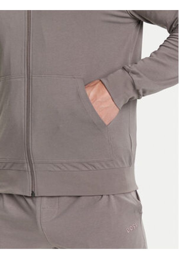 BOSS Bluza Mix&Match 50515307 Brązowy Regular Fit. Kolor: brązowy. Materiał: bawełna