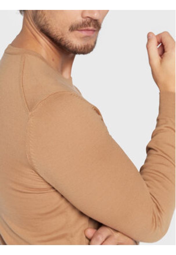 BOSS Sweter Botto-L 50476364 Brązowy Regular Fit. Kolor: brązowy. Materiał: wełna