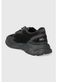 Hugo - HUGO sneakersy Leon kolor szary 50503044. Nosek buta: okrągły. Zapięcie: sznurówki. Kolor: szary. Materiał: guma #3