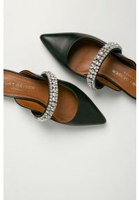 Kurt Geiger London - Klapki skórzane Princely. Kolor: czarny. Materiał: skóra. Wzór: gładki #4