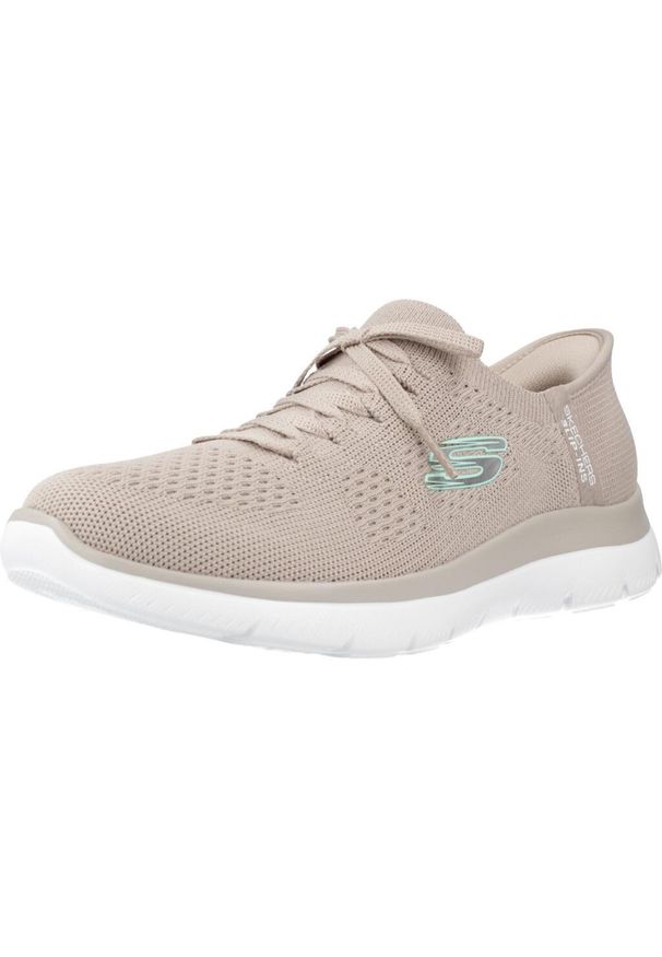 skechers - Tenisówki Skechers Model Slip-ins - Summits New Daily Kolor Brązowy. Kolor: brązowy. Materiał: tkanina