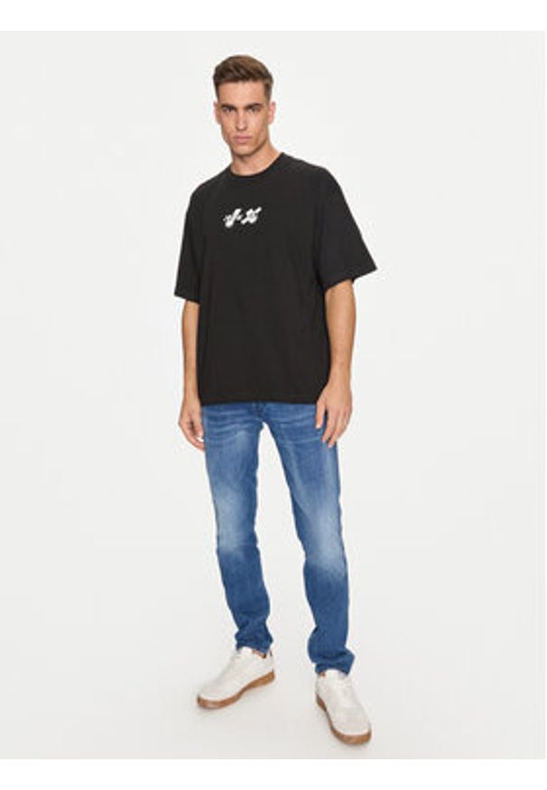 Replay T-Shirt MMG330.000.23454 Czarny Oversize. Kolor: czarny. Materiał: bawełna