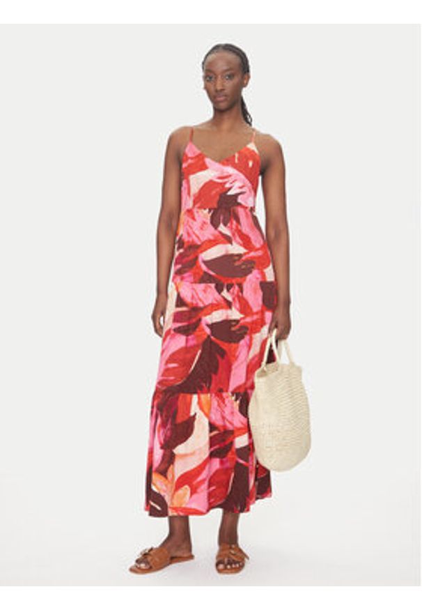 only - ONLY Sukienka letnia Alma 15256836 Kolorowy Regular Fit. Materiał: wiskoza. Wzór: kolorowy. Sezon: lato