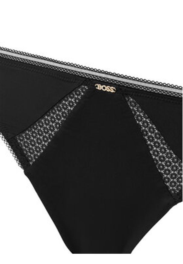 BOSS Stringi Pure 50545055 Czarny. Kolor: czarny. Materiał: syntetyk
