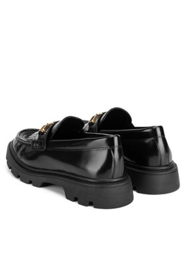 Gino Rossi Loafersy MALA-115991 Czarny. Kolor: czarny. Materiał: lakier, skóra