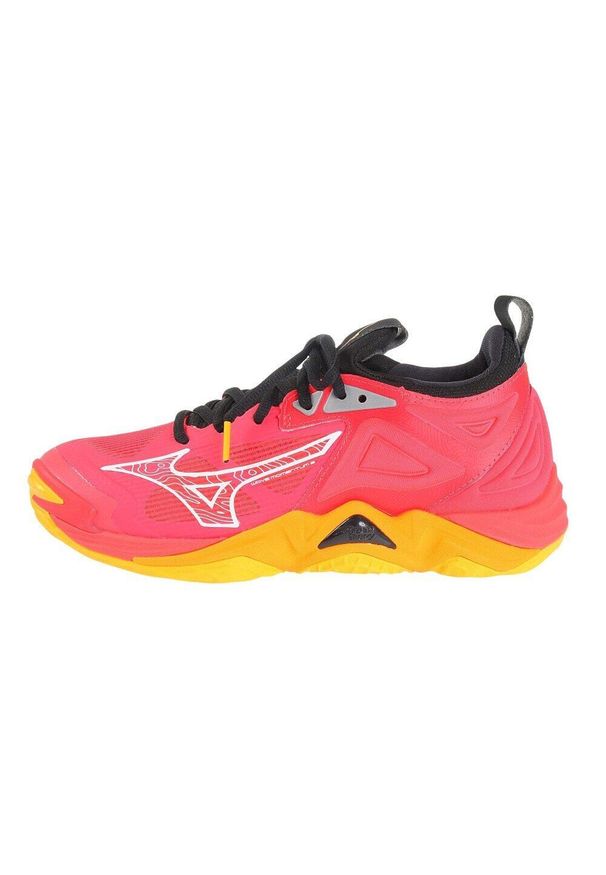 Buty halowe Mizuno Wave Momentum. Kolor: wielokolorowy, biały, czerwony. Model: Mizuno Wave. Sport: siatkówka