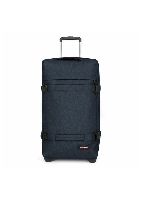 Walizka duża Eastpak. Kolor: niebieski. Materiał: denim