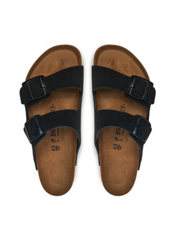 Birkenstock Klapki Arizona zamsz 1027152 Czarny. Kolor: czarny. Materiał: zamsz, skóra