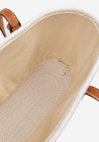 Renee - Beżowa Torebka Typu Shopperka z Szydełkowego Materiału z Bawełny Saverezae. Kolor: beżowy. Styl: elegancki, casual #3