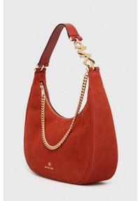 MICHAEL Michael Kors torebka zamszowa kolor czerwony. Kolor: czerwony. Materiał: zamszowe. Rodzaj torebki: na ramię #7