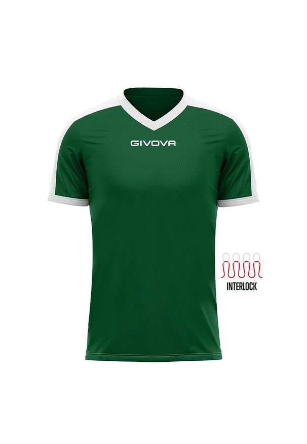 Koszulka piłkarska dla dorosłych Givova Revolution Interlock. Kolor: zielony, biały, wielokolorowy. Sport: piłka nożna