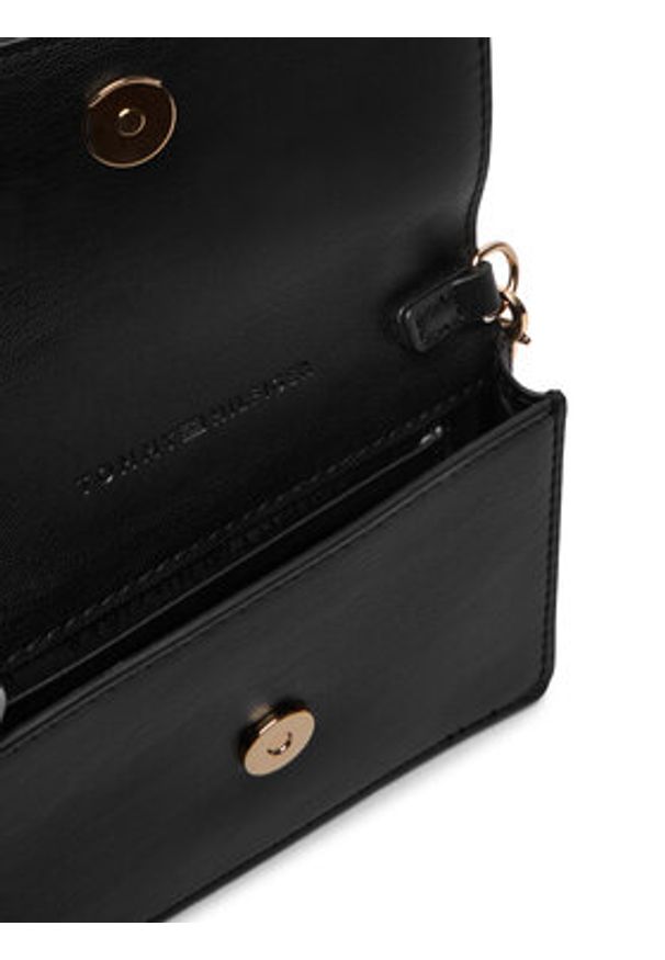 TOMMY HILFIGER - Tommy Hilfiger Torebka Th Icon Card Holder W/Chain AW0AW18248 Czarny. Kolor: czarny. Materiał: skórzane