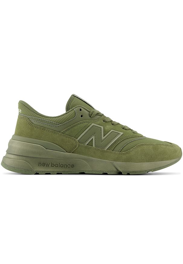 Buty unisex New Balance U997RMF – zielone. Okazja: na co dzień. Kolor: zielony. Materiał: guma, materiał, skóra, syntetyk. Szerokość cholewki: normalna