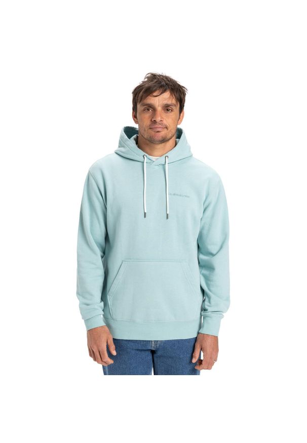 Quiksilver - Bluza z kapturem dla Mężczyzn SALT WATER. Typ kołnierza: kaptur. Kolor: niebieski. Materiał: materiał, poliester, bawełna. Długość: długie