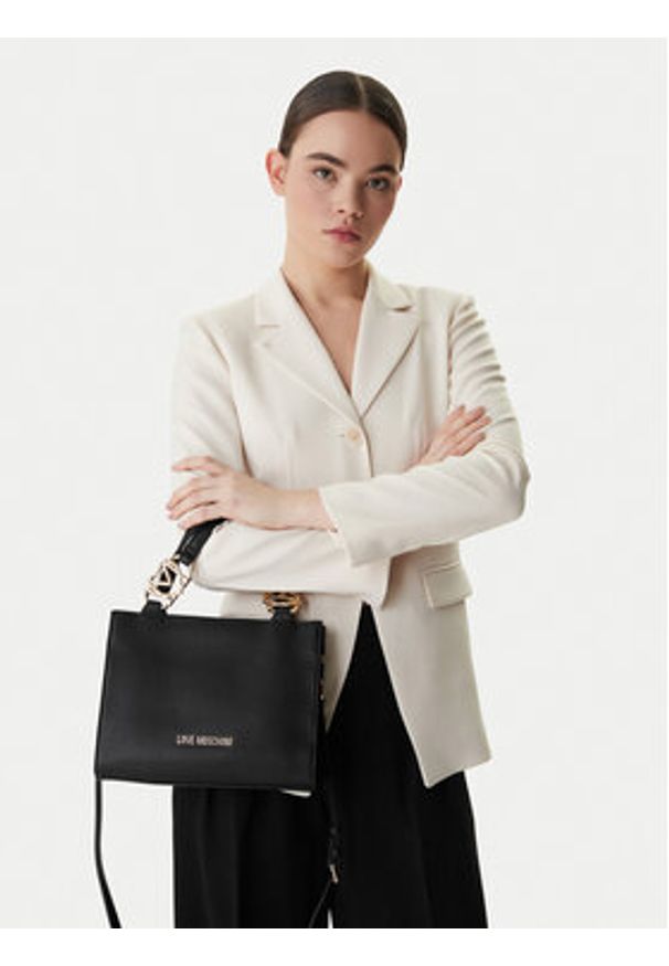 Love Moschino - LOVE MOSCHINO Torebka JC4006PP1OLB0000 Czarny. Kolor: czarny. Materiał: skórzane