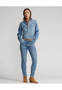 Ralph Lauren - RALPH LAUREN - Jeansowa koszula. Typ kołnierza: polo. Kolor: niebieski. Materiał: jeans. Długość rękawa: długi rękaw. Długość: długie #5