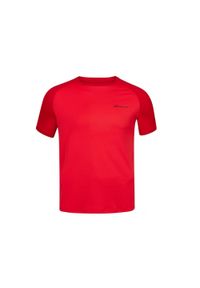 Koszulka do tenisa z krótkim rkawem ęchłopięca Babolat CREW NECK. Kolor: czerwony. Długość: krótkie. Sport: tenis #1