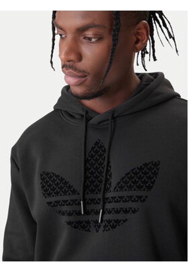 Adidas - adidas Bluza Monogram Infill KD1358 Czarny Regular Fit. Kolor: czarny. Materiał: bawełna