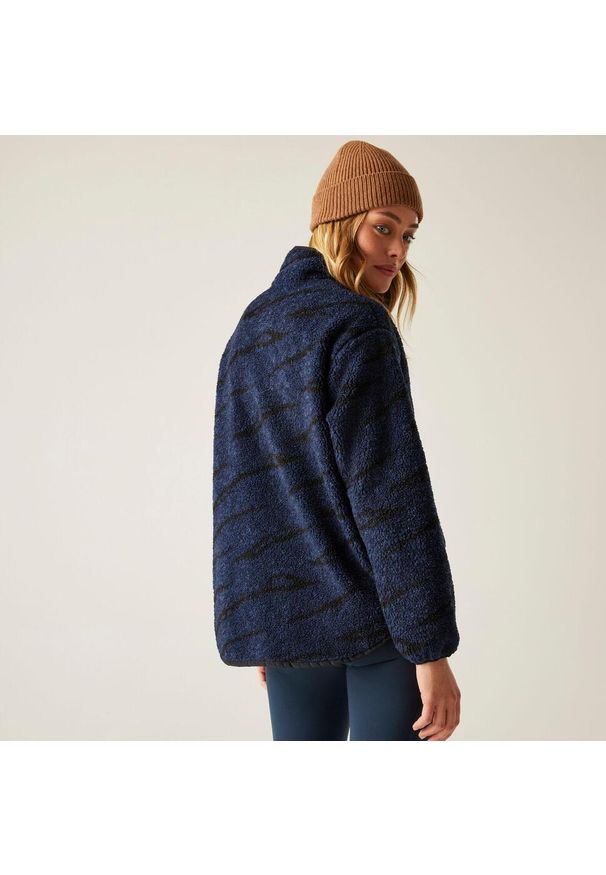 Regatta - Polar damski z suwakiem 1/2 Frankie Borg. Kolor: niebieski. Materiał: polar. Sport: turystyka piesza