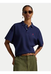Polo Ralph Lauren Polo 211A96270002 Granatowy Relaxed Fit. Typ kołnierza: polo. Kolor: niebieski. Materiał: bawełna #1
