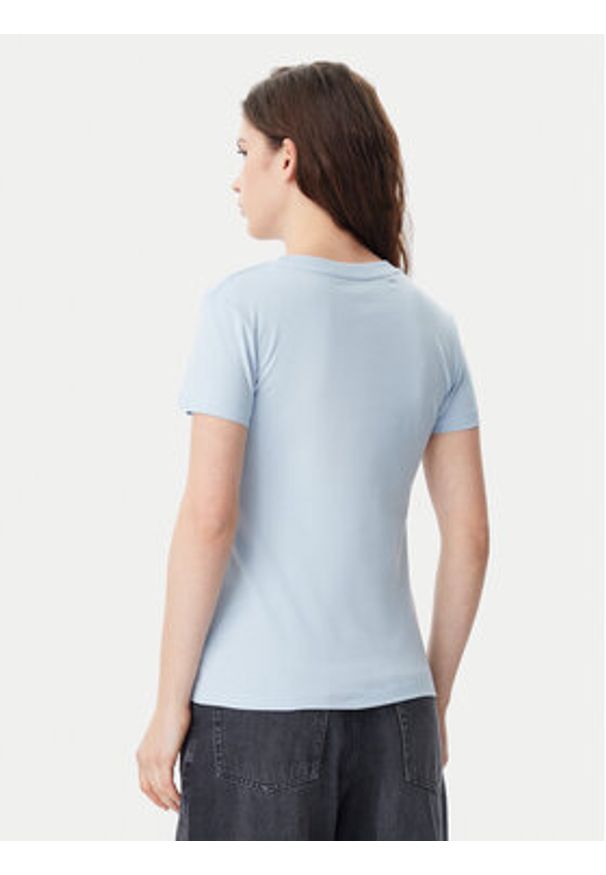Calvin Klein Jeans T-Shirt Gradient Monologo J20J225252 Błękitny Slim Fit. Kolor: niebieski. Materiał: bawełna. Wzór: gradientowy