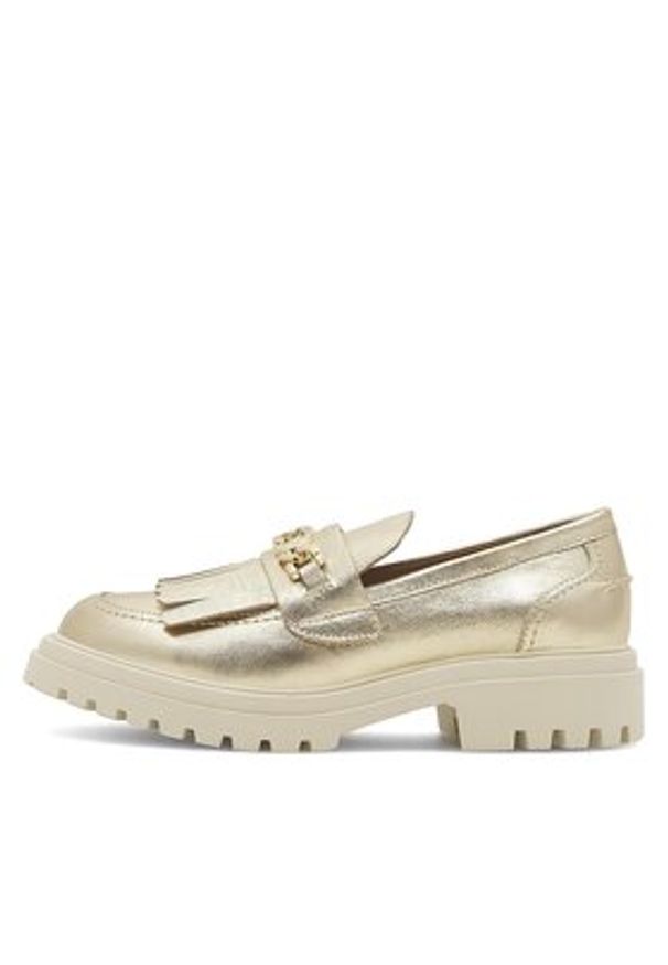 Eva Minge Loafersy ANGE-1018 Złoty. Kolor: złoty. Materiał: skóra
