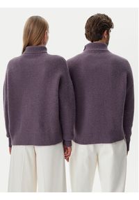 AMI PARIS - AMI Paris Golf UKS425.KN0032 Fioletowy Relaxed Fit. Typ kołnierza: golf. Kolor: fioletowy. Materiał: wełna #5