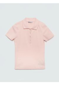 Big-Star - Koszulka damska polo slim z subtelnym haftem różowa Rafaela 601. Typ kołnierza: polo. Kolor: różowy. Materiał: materiał, prążkowany, dzianina. Wzór: haft. Sezon: wiosna, lato. Styl: sportowy, klasyczny #6