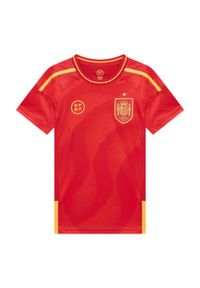 REAL FEDERACIÓN ESPAÑOLA DE FÚTBOL - Hiszpania domowa koszulka dziecięca. Kolor: czerwony. Materiał: poliester. Sport: piłka nożna