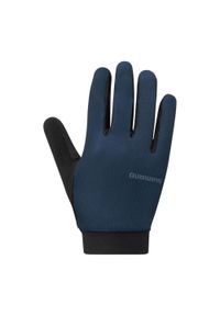 SHIMANO - Rękawiczki kolarskie EXPLORER FF, granatowe. Kolor: niebieski. Sezon: lato, jesień, wiosna. Sport: kolarstwo