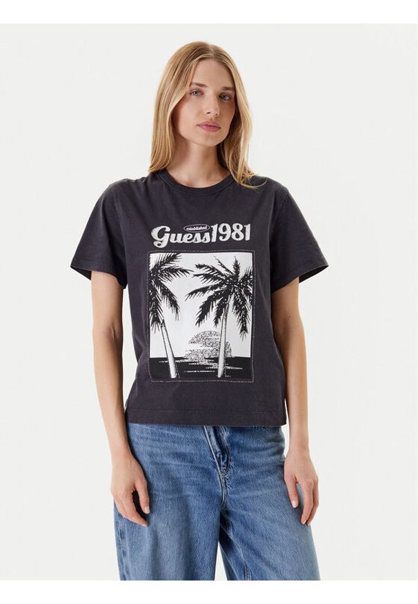 Guess T-Shirt W5YI17 I3Z14 Szary Regular Fit. Kolor: szary. Materiał: bawełna
