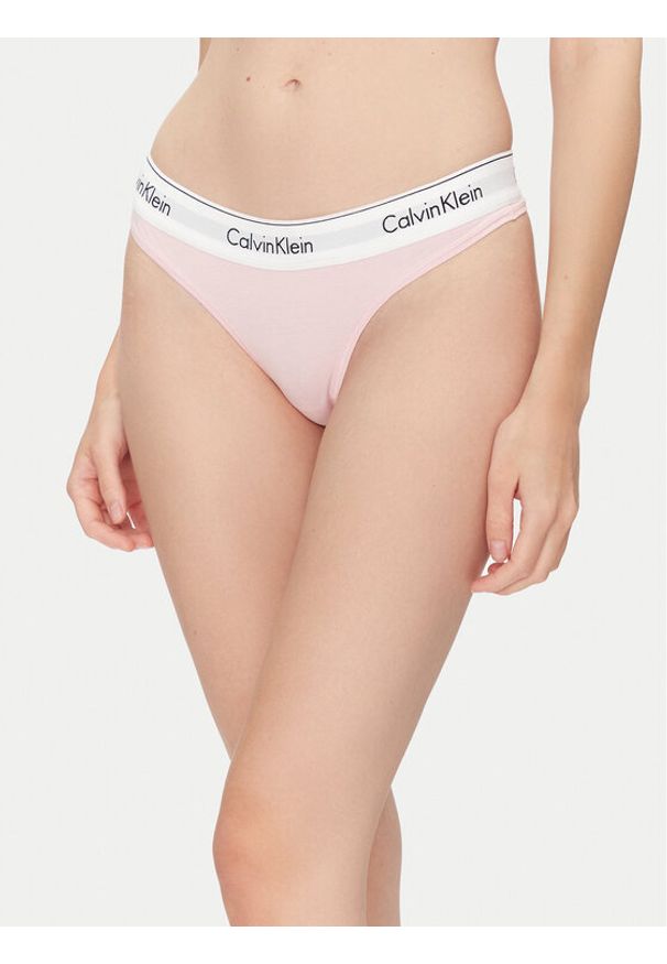 Calvin Klein Underwear Stringi 0000F3786E Różowy. Kolor: różowy. Materiał: bawełna