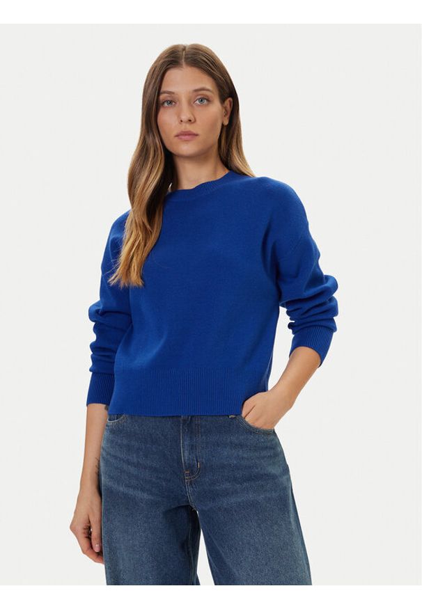 Vero Moda Sweter Gold Art 10332206 Niebieski Regular Fit. Kolor: niebieski. Materiał: syntetyk, wiskoza