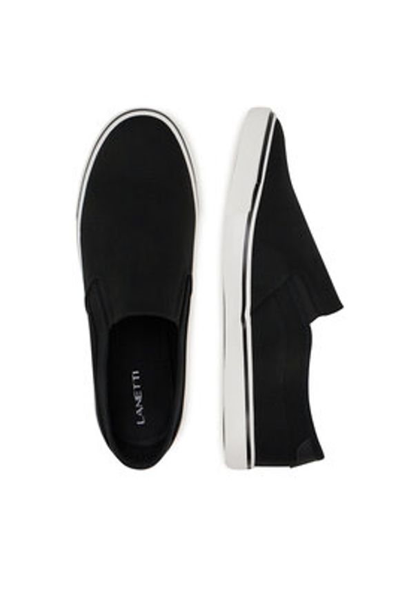 Lanetti Tenisówki MS20347-05 Czarny. Kolor: czarny. Materiał: materiał