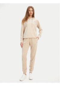 Guess Bluza V4RQ25 K0232 Beżowy Regular Fit. Kolor: beżowy. Materiał: syntetyk