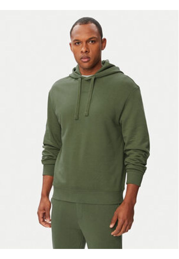 Hugo - HUGO Dres Dapo Dayote 50492581 Zielony ciemny Relaxed Fit. Kolor: zielony. Materiał: bawełna