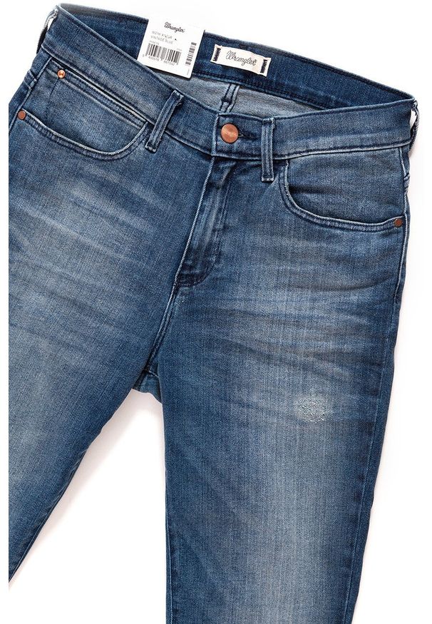 Wrangler - WRANGLER HIGH RISE SKINNY VINTAGE BLUE W27HX785R 112128146. Stan: podwyższony. Styl: vintage