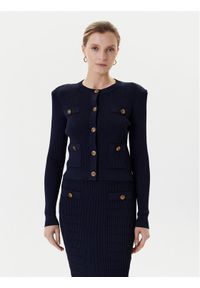 Guess Kardigan W5YR09 Z0130 Granatowy Regular Fit. Kolor: niebieski. Materiał: syntetyk, wiskoza