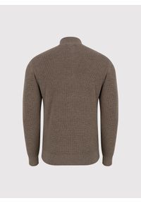 Pako Lorente - PAKO LORENTE - Brązowy sweter z rozpinaną stójką. Okazja: na co dzień. Typ kołnierza: kołnierzyk stójkowy. Kolor: brązowy. Materiał: wełna, bawełna. Sezon: jesień. Styl: casual #7