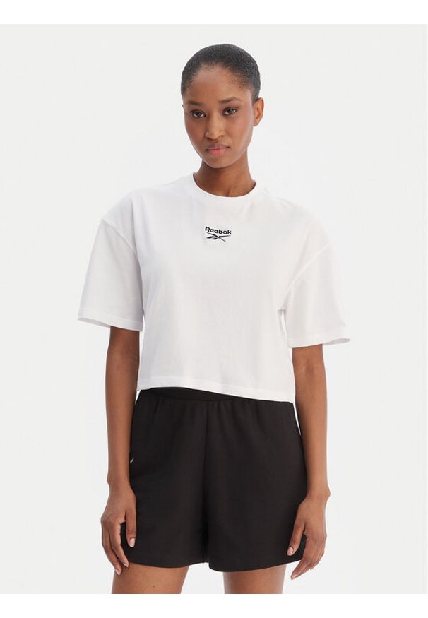 Reebok T-Shirt Klara RK25503CCW Biały Relaxed Fit. Kolor: biały. Materiał: bawełna