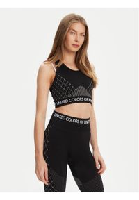 United Colors of Benetton - United Colors Of Benetton Biustonosz sportowy 3SW63H00I Czarny. Kolor: czarny. Materiał: syntetyk