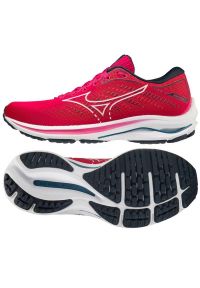 Buty do biegania Mizuno Wave Rider 25 W J1GD210303 różowe. Kolor: różowy. Materiał: materiał, syntetyk, guma. Szerokość cholewki: normalna. Model: Mizuno Wave #2