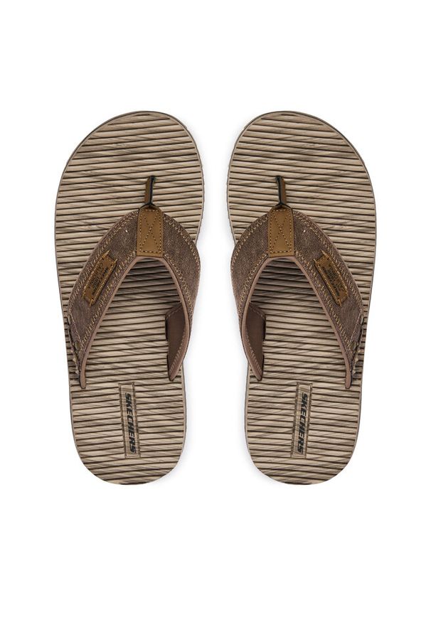 skechers - Japonki Skechers. Kolor: brązowy