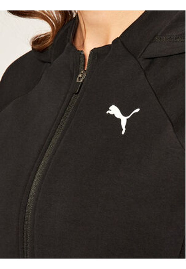 Puma Bluza Evostripe Full-Zip Hoodie 583532 Czarny Regular Fit. Kolor: czarny. Materiał: bawełna